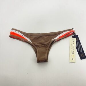 NWT Vitamin A Tan and Orange Bikini Bottom